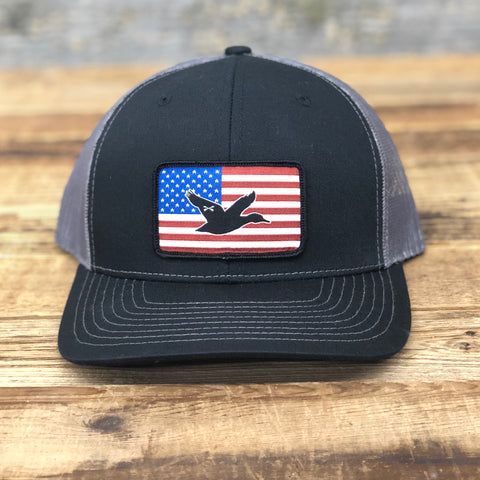 Duck Flag Trucker Hat Bison Snapback Union –